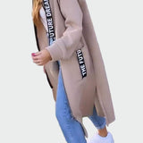 Długi płaszcz z kapturem