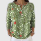 Zofia – Świąteczny sweter z guzikami