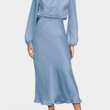 Maria Maxi Sukienka z Wysokim Kołnierzem i Kolorowymi Detalami