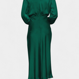 Maria Maxi Sukienka z Wysokim Kołnierzem i Kolorowymi Detalami