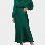 Maria Maxi Sukienka z Wysokim Kołnierzem i Kolorowymi Detalami