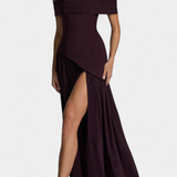 Sukienka bez Rękawów z Szyfonu z Bocznie Rozcięciem