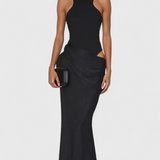 Sukienka Leona Maxi z Cienkimi Ramiączkami i Wydłużonym Sylwetką