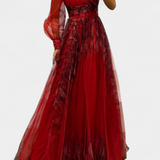 Natalia Maxi Sukienka z Szyfonu z Odkrytym Ramieniem i Objętościowym Kwiatem