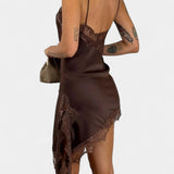 Katarina Mini Sukienka z Ramiączkami i Koronką