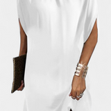 Sukienka Ena Midi Bez Czasowych Ram z Okrągłym Dekoltem