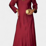 Sukienka Martina z dekoltem V i długimi rękawami