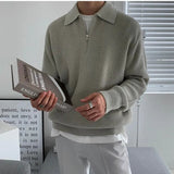 Męski sweter z ćwierć zamkiem