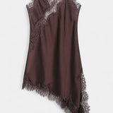 Katarina Mini Sukienka z Ramiączkami i Koronką