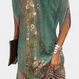 Sukienka Ena Midi Bez Czasowych Ram z Okrągłym Dekoltem