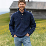 Sweter męski z dwoma guzikami