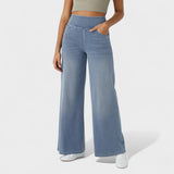 Stefania - Dżinsowe spodnie z szeroką nogawką