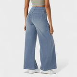 Stefania - Dżinsowe spodnie z szeroką nogawką