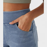 Stefania - Dżinsowe spodnie z szeroką nogawką