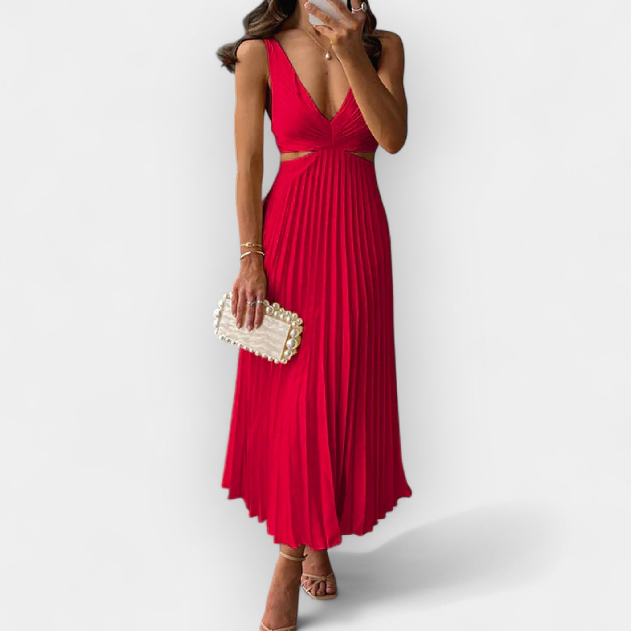 Sukienka midi z satyny