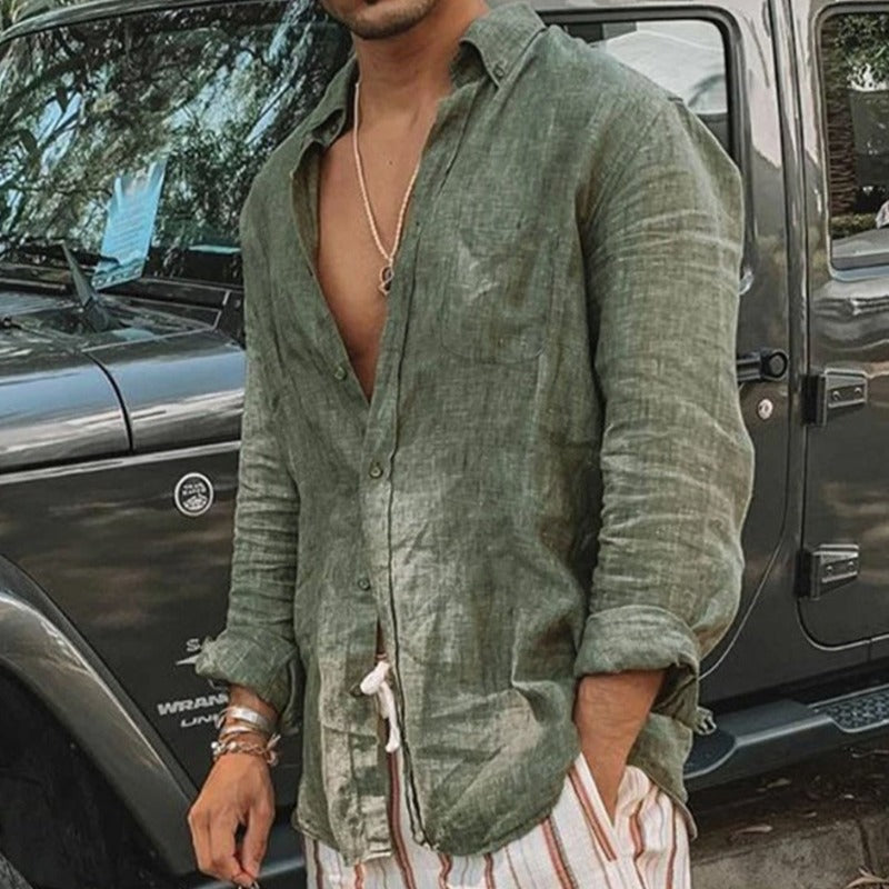 Męska koszula z długim rękawem